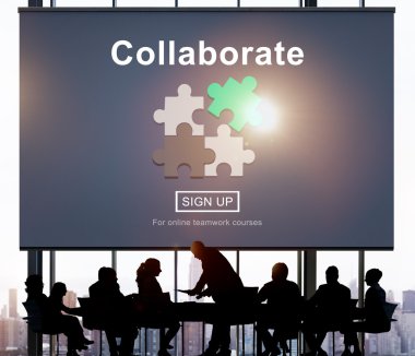 İş insanlar takım eğitim sırasında