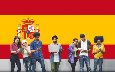 Spain National Flag Concept clipart