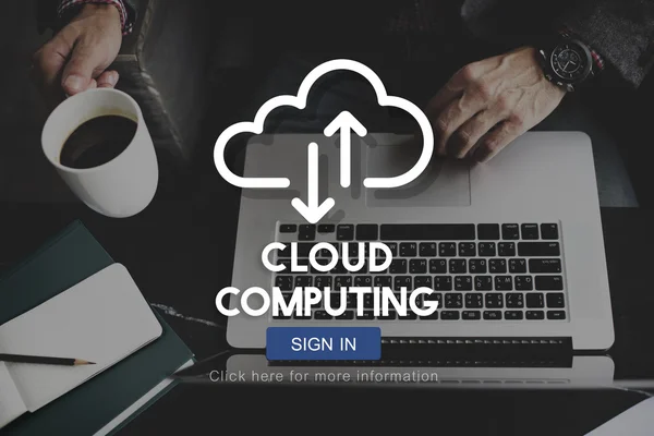 Cloud Computing, Netzwerkspeicherkonzept — Stockfoto