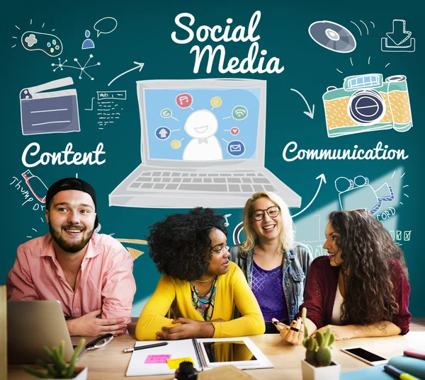 Concetto di social media — Foto Stock