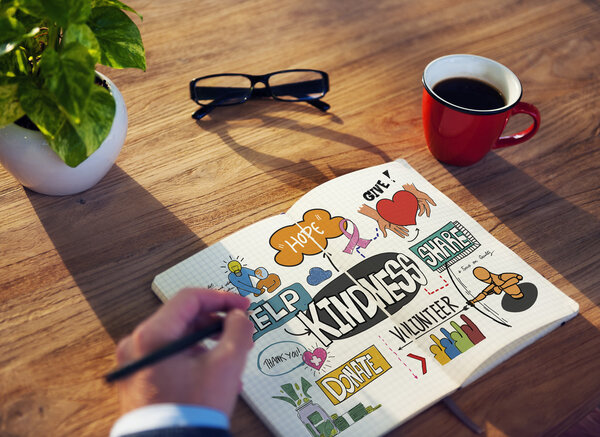 businessman writing in notebook