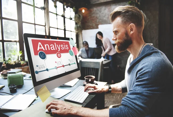 Man and Analysis Information Insight Concept — Stock Photo, Image