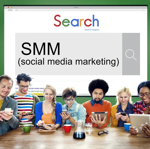 Redes Sociales, Concepto de Publicidad de Marketing — Foto de Stock