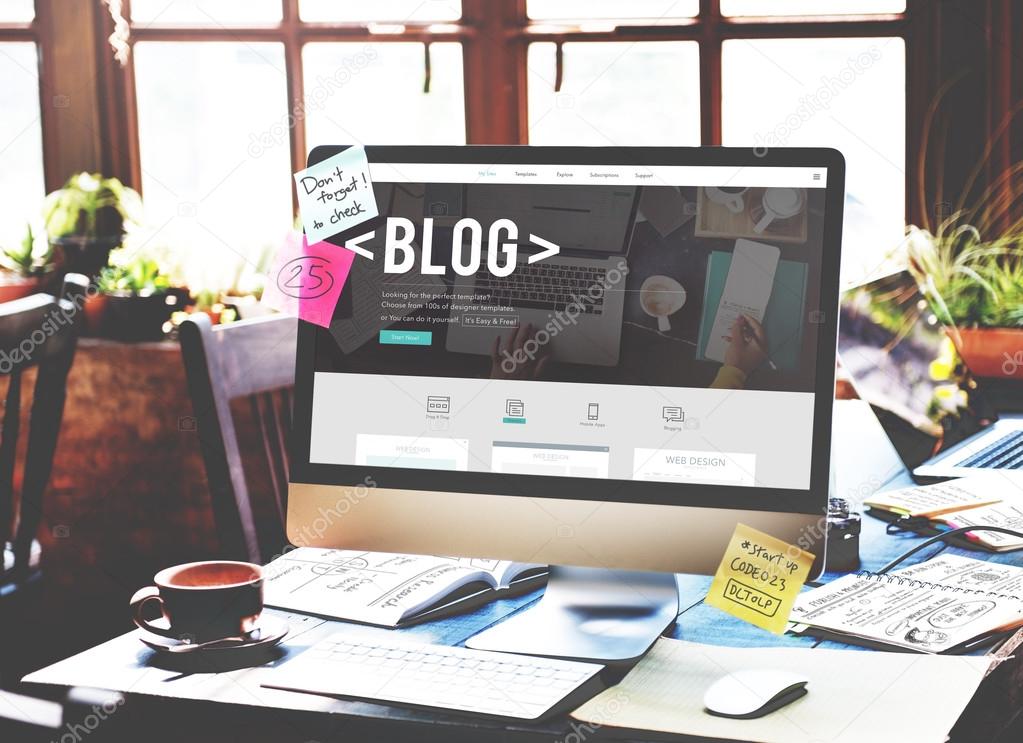 Blog Blogging Homepage Social Concept