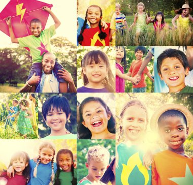 Kolaj çocuklarda çeşitlilik 