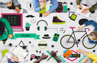 İş adamları ve sosyal medya kavramı