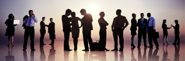 İş grubunun siluetleri