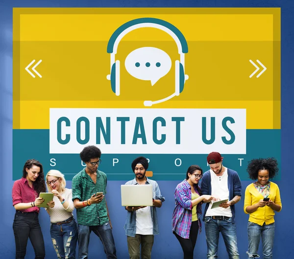 Neem contact op met ons Call dienstverleningsconcept — Stockfoto