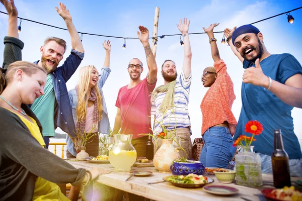 Friends hanging out on party — Stock Photo, Image