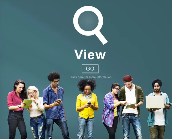 College students and view — Stock Photo, Image