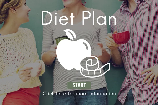 Vrouwen en dieet Plan Concept — Stockfoto