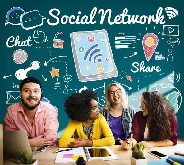 Concetto di social network — Foto Stock