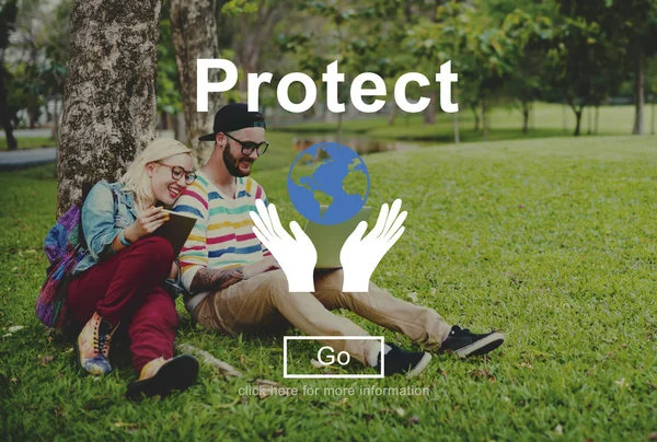 Környezeti barátságos fogalom védelme — Stock Fotó