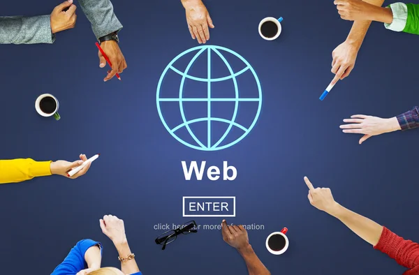 Sitio Web, Concepto de Red de Internet —  Fotos de Stock