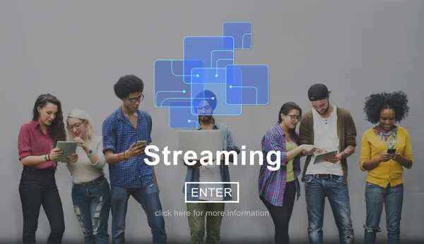 Streaming Internet Concept — Stockfoto