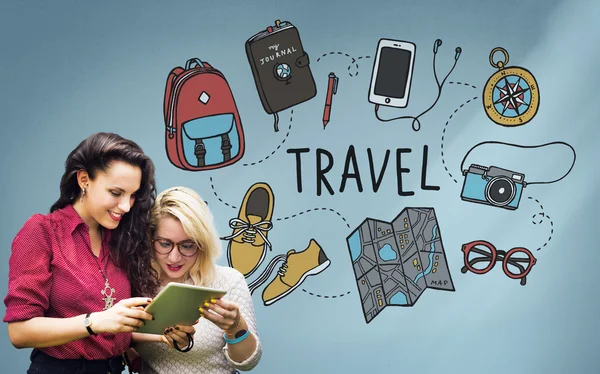 Friends and Travel Concept — Stock Photo, Image