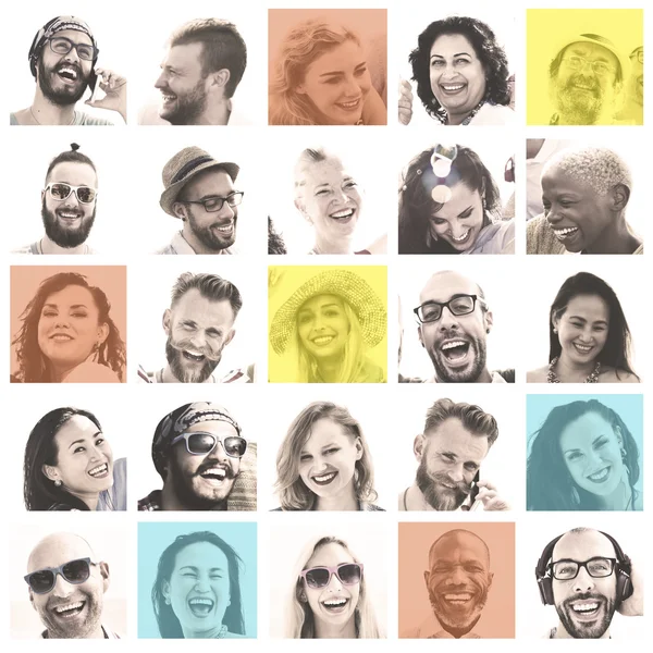 Set of People Faces Concept — Stock Photo, Image