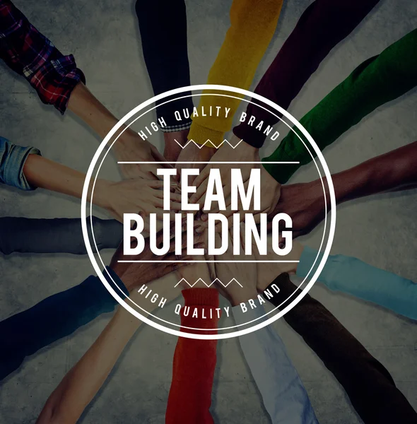 Team Building, připojení podnikové koncepce — Stock fotografie
