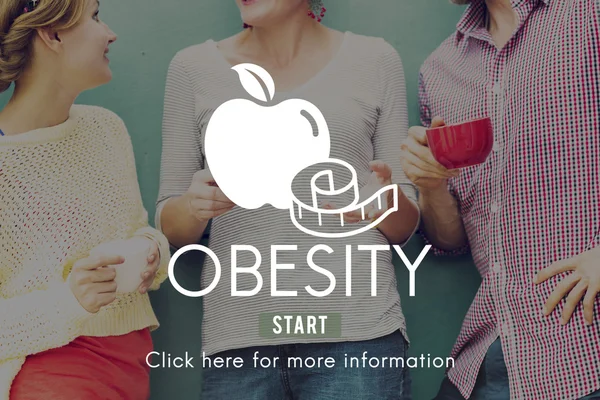 Mensen en obesitas dieet eten Concept — Stockfoto