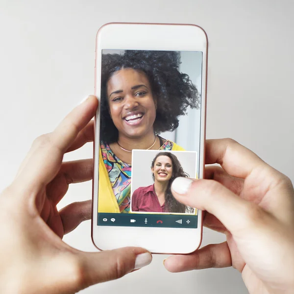 Video Chat připojení koncept — Stock fotografie