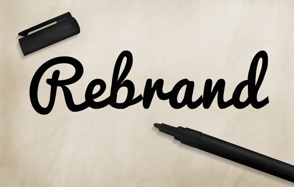 Background with text:Rebrand