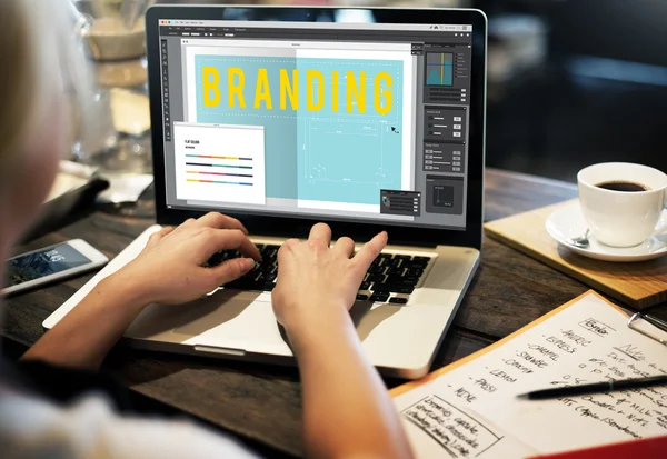 Branding, Marketingkonzept — Stockfoto