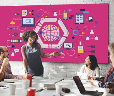 iş toplantısı ile teknoloji