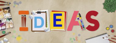 Fikirler yaratıcı sanat tasarım konsepti