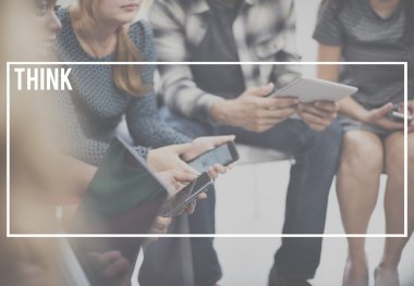 insanlar toplantı ve düşünmek