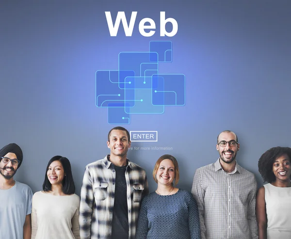 Sitio Web, Concepto de Red de Internet — Foto de Stock