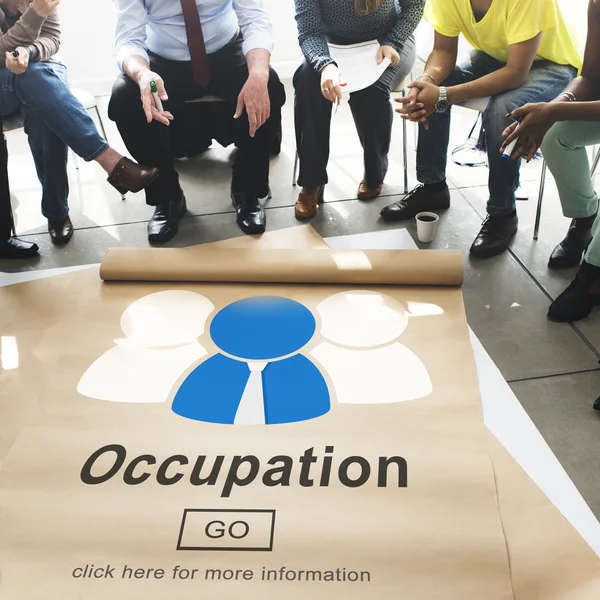 Personnes sur affiche avec Occupation — Photo