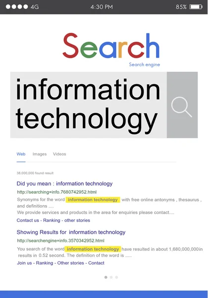 互联网搜索的概念 — 图库照片