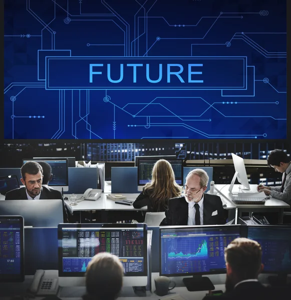 Pracowników firmy i przyszłość — Zdjęcie stockowe