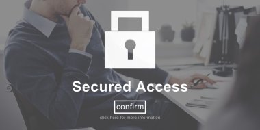 İşadamı metin güvenli erişim