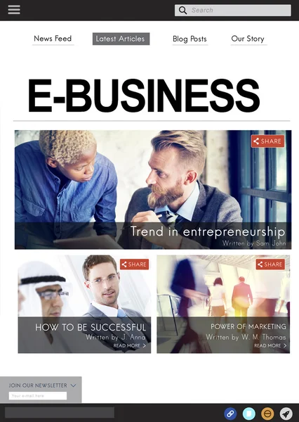 E-Business handel koncept — Stockfoto