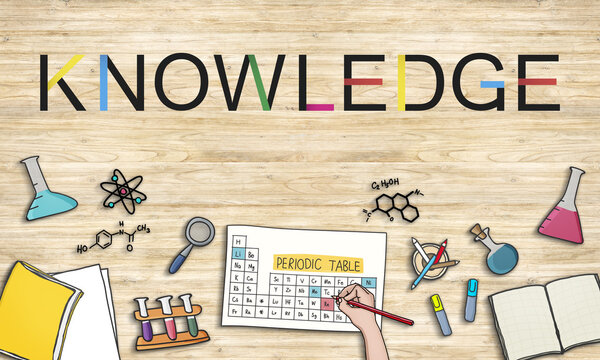 Background with text: Knowledge