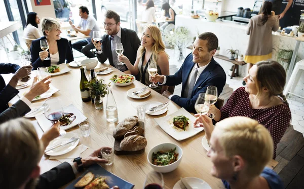 People enjoying food