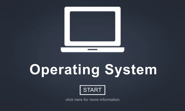 Modelo com conceito de sistema operacional — Fotografia de Stock