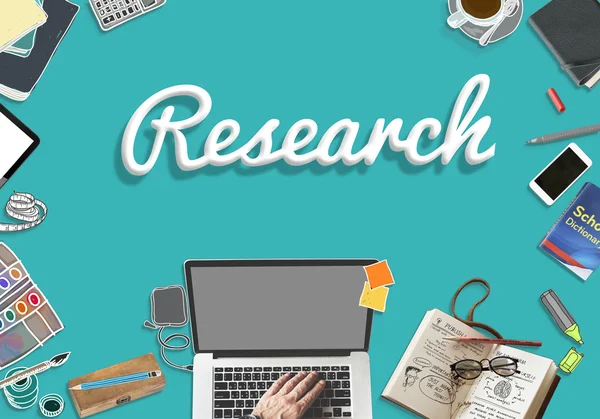 Background with text: Research — Stock Photo, Image