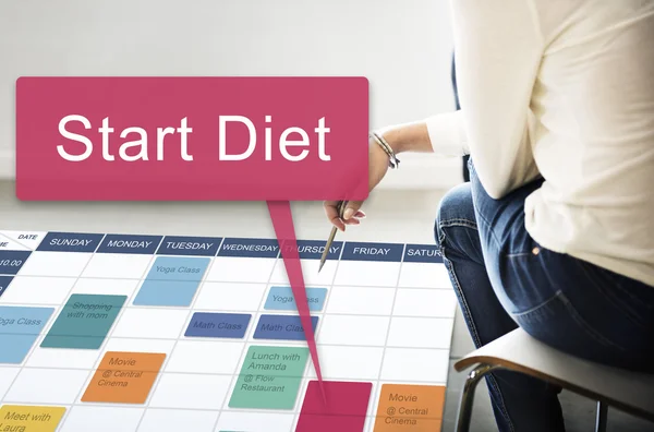 Póster con Start Diet Concept — Foto de Stock