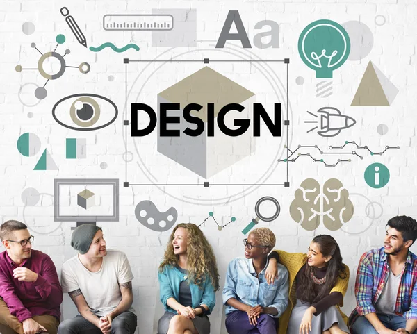 Diversidade pessoas e design — Fotografia de Stock