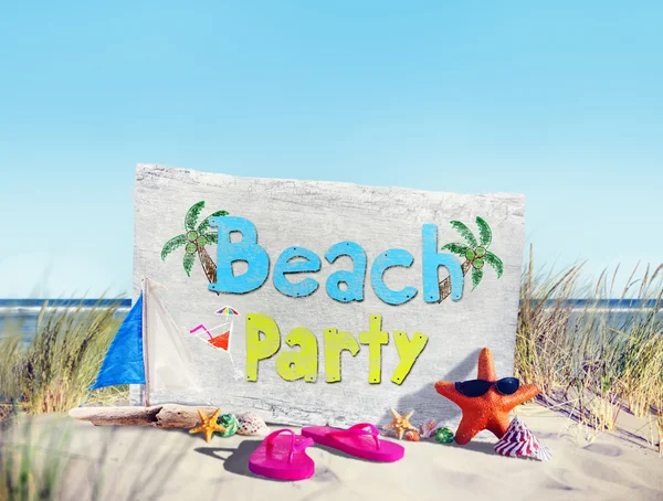 Beach Party denizyıldızı kavramı — Stok fotoğraf