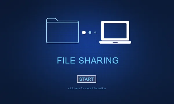 Šablona s konceptem pro sdílení souborů — Stock fotografie