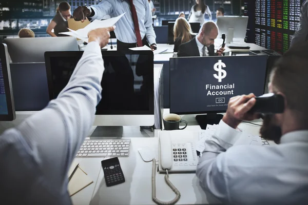 Business people working and Financial Account — Stock Photo, Image