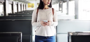 Asyalı kadın portresi seyahat