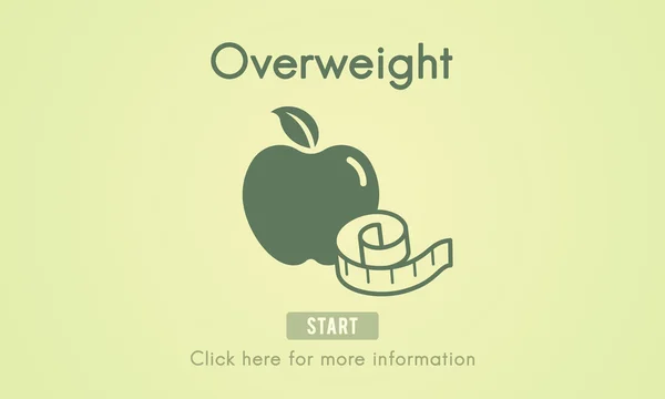 Sjabloon met overgewicht concept — Stockfoto