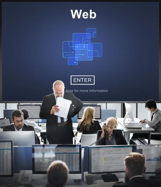 Web サイト、インターネットのネットワー キングの概念 — ストック写真