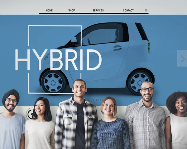 Vielfalt Menschen mit Hybrid — Stockfoto