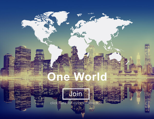 cityscape and One World Concept