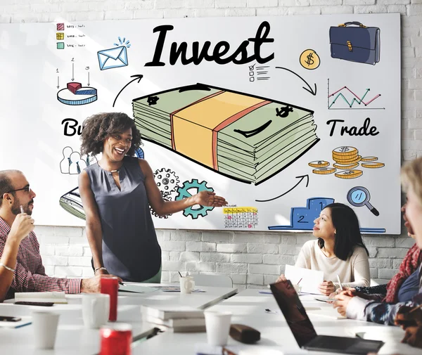Zakelijke bijeenkomst met investeren — Stockfoto